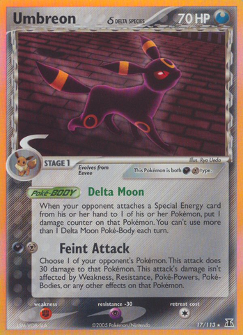 Umbreon (17/113) (Delta Species) [EX: Delta Species] - Destination Retro
