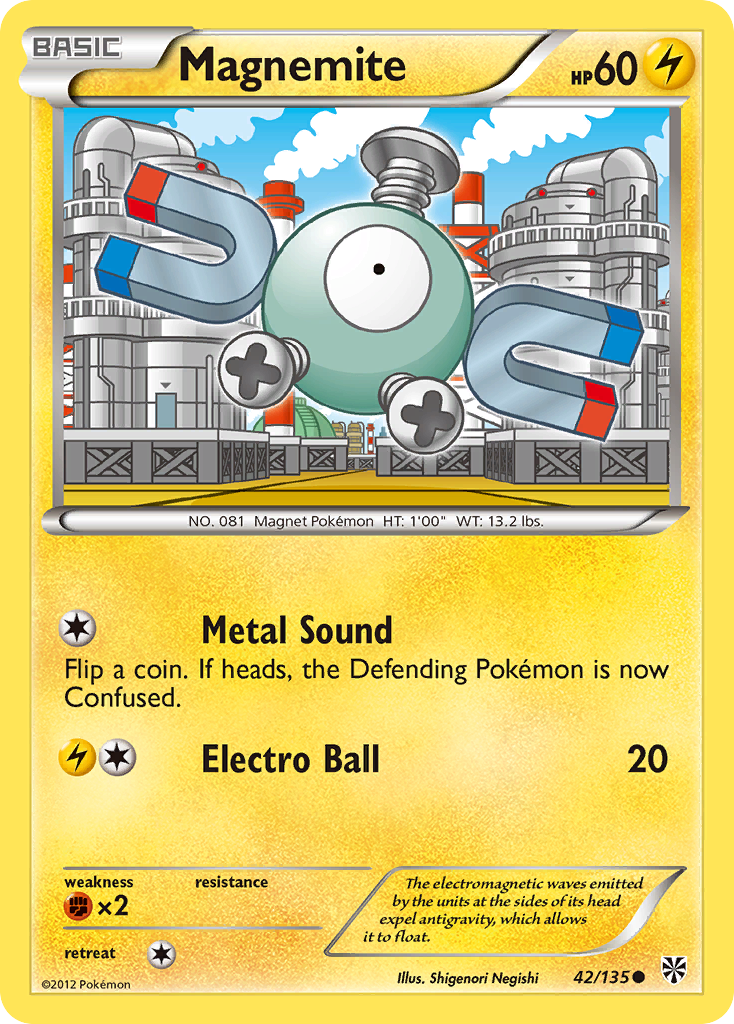 Magnemite (42/135) [Black & White: Plasma Storm] - Destination Retro