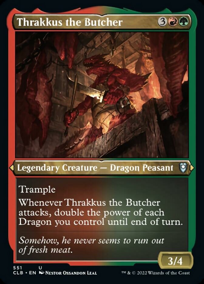 Thrakkus the Butcher (Foil Etched) [Commander Legends: Battle for Baldur's Gate] - Destination Retro