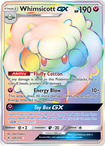 Whimsicott GX (226/214) [Sun & Moon: Unbroken Bonds] - Destination Retro