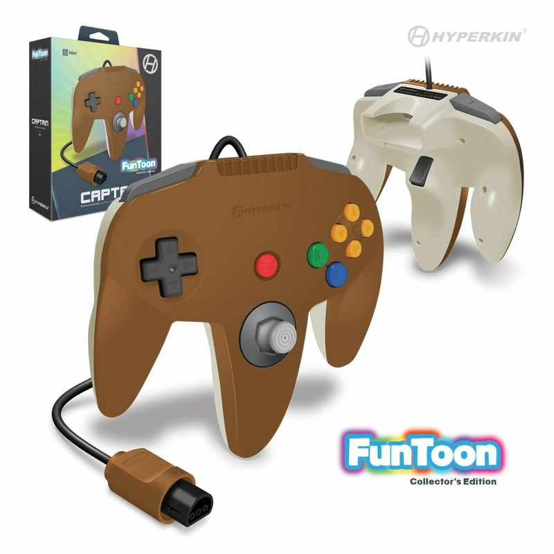 Hero Brown FunToon Nintendo 64 "Captain" Premium Controller [Hyperkin] - Destination Retro