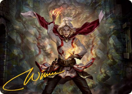 Delina, Wild Mage Art Card (Gold-Stamped Signature) [Dungeons & Dragons: Adventures in the Forgotten Realms Art Series] - Destination Retro