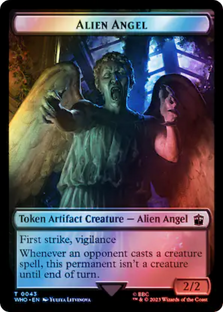 Alien Angel // Alien Insect Double-Sided Token (Surge Foil) [Doctor Who Tokens] - Destination Retro
