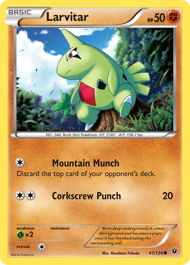 Larvitar (41/124) [XY: Fates Collide] - Destination Retro