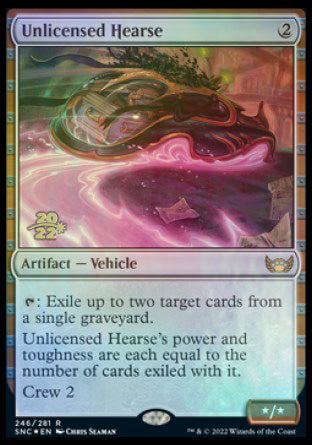 Unlicensed Hearse [Streets of New Capenna Prerelease Promos] - Destination Retro