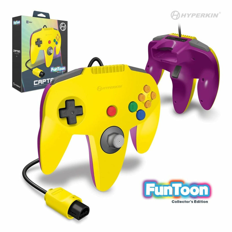 Rival Yellow FunToon Nintendo 64 "Captain" Premium Controller [Hyperkin] - Destination Retro
