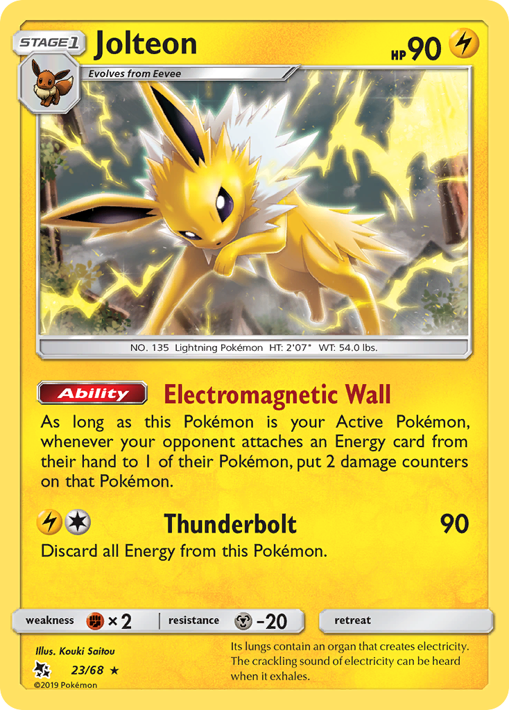 Jolteon (23/68) [Sun & Moon: Hidden Fates] - Destination Retro