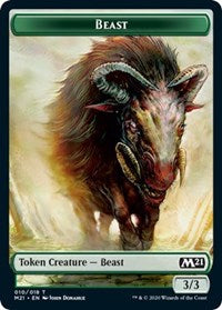 Beast // Treasure Double-sided Token [Core Set 2021 Tokens] - Destination Retro