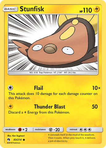 Stunfisk (83/214) [Sun & Moon: Lost Thunder] - Destination Retro