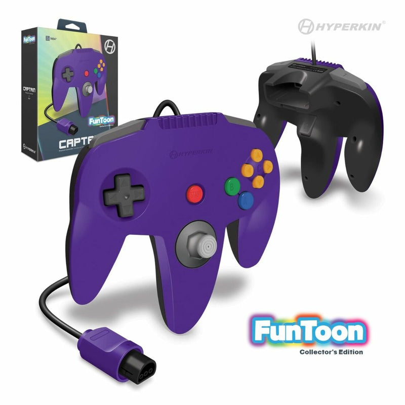 Rival Purple FunToon Nintendo 64 "Captain" Premium Controller [Hyperkin] - Destination Retro