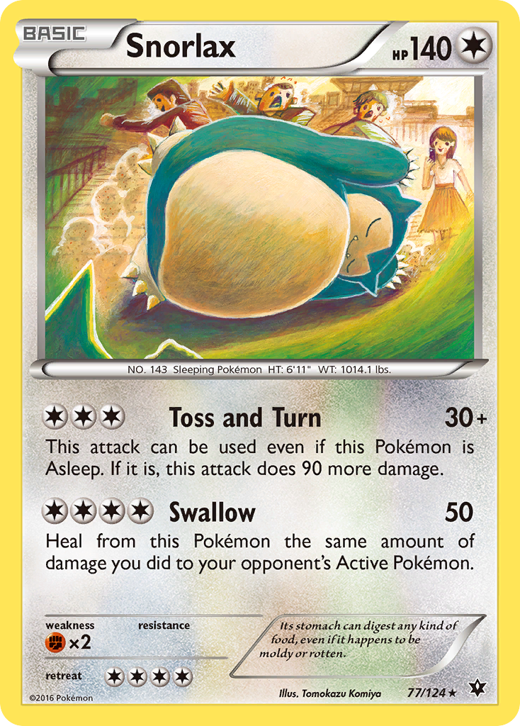 Snorlax (77/124) [XY: Fates Collide] - Destination Retro