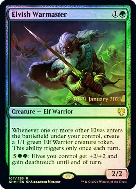 Elvish Warmaster  [Kaldheim Prerelease Promos] - Destination Retro