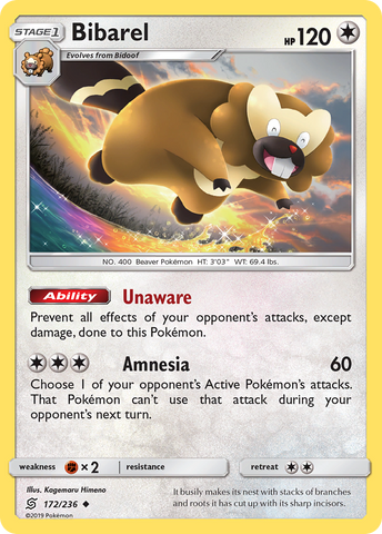 Bibarel (172/236) [Sun & Moon: Unified Minds] - Destination Retro