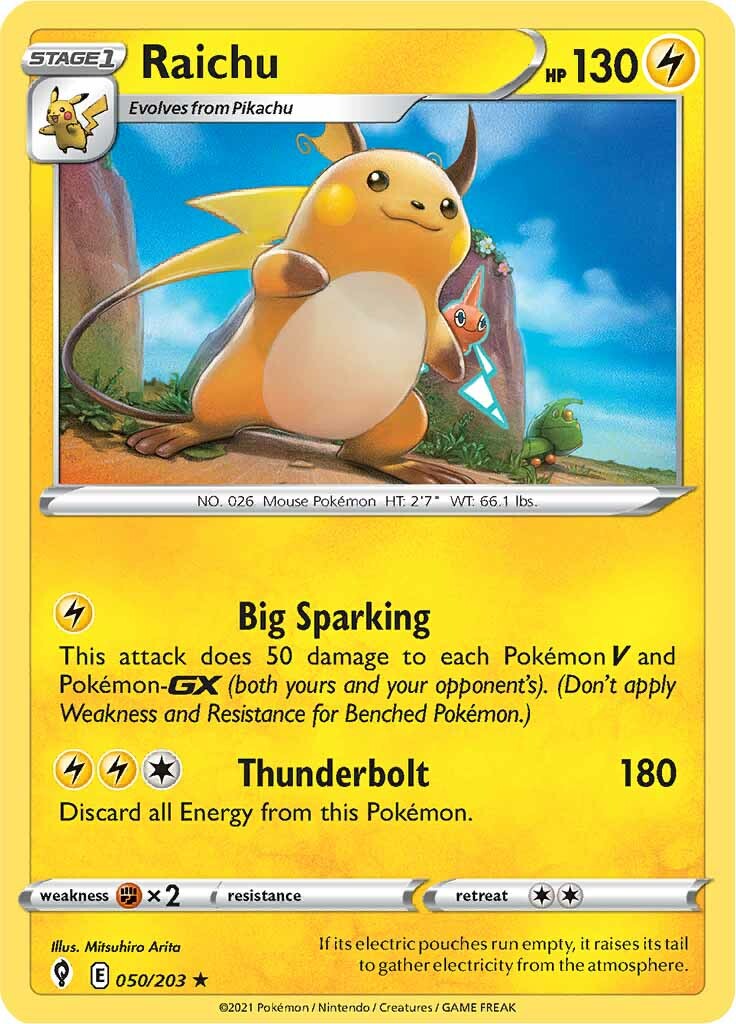 Raichu (050/203) [Sword & Shield: Evolving Skies] - Destination Retro