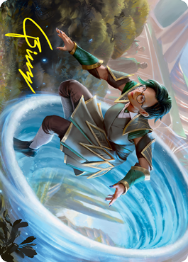 Vortex Runner Art Card (Gold-Stamped Signature) [Strixhaven: School of Mages Art Series] - Destination Retro