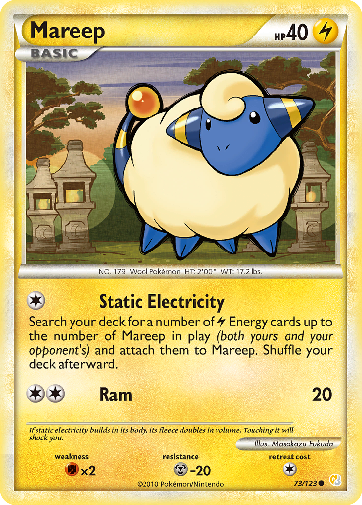 Mareep (73/123) [HeartGold & SoulSilver: Base Set] - Destination Retro