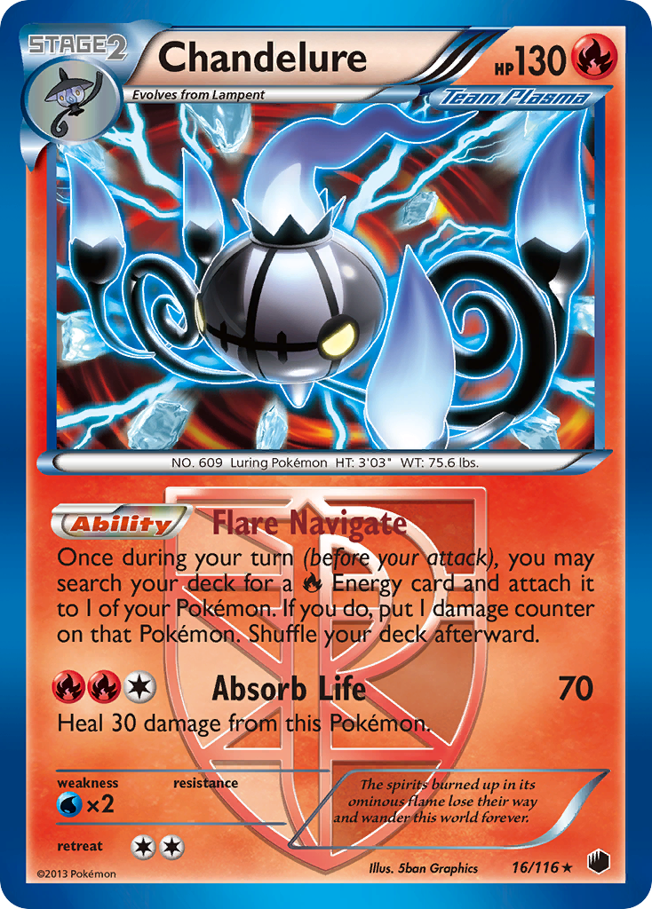 Chandelure (16/116) [Black & White: Plasma Freeze] - Destination Retro