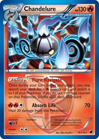 Chandelure (16/116) [Black & White: Plasma Freeze] - Destination Retro
