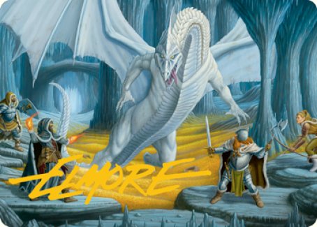 Cave of the Frost Dragon Art Card (Gold-Stamped Signature) [Dungeons & Dragons: Adventures in the Forgotten Realms Art Series] - Destination Retro