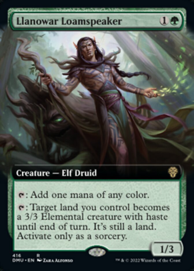 Llanowar Loamspeaker (Extended Art) [Dominaria United] - Destination Retro