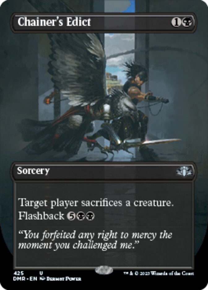 Chainer's Edict (Borderless Alternate Art) [Dominaria Remastered] - Destination Retro