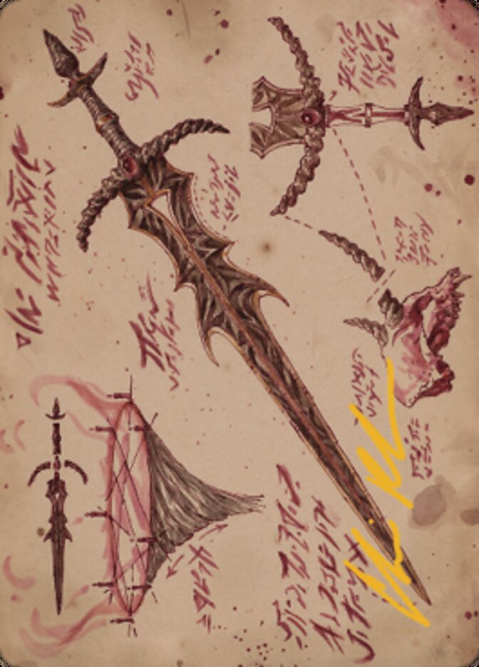 Blackblade Reforged Art Card (Gold-Stamped Signature) [The Brothers' War Art Series] - Destination Retro