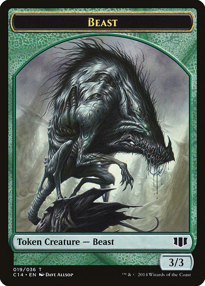 Elemental // Beast (019/036) Double-sided Token [Commander 2014 Tokens] - Destination Retro