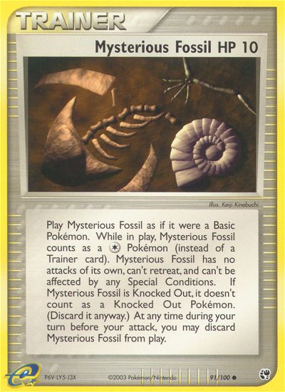 Mysterious Fossil (91/100) [EX: Sandstorm] - Destination Retro