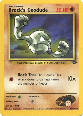 Brock's Geodude (68/132) [Gym Challenge Unlimited] - Destination Retro