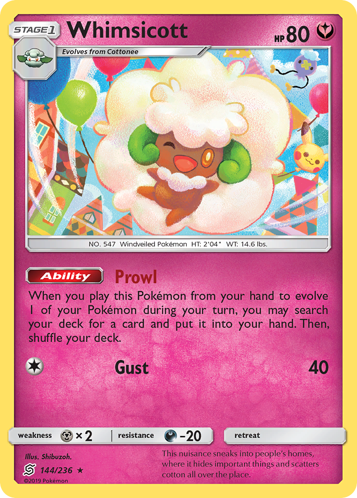 Whimsicott (144/236) [Sun & Moon: Unified Minds] - Destination Retro