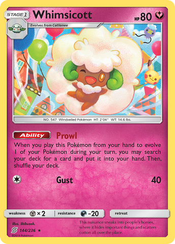Whimsicott (144/236) [Sun & Moon: Unified Minds] - Destination Retro