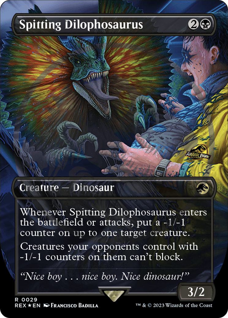 Spitting Dilophosaurus Emblem (Borderless) [Jurassic World Collection Tokens] - Destination Retro