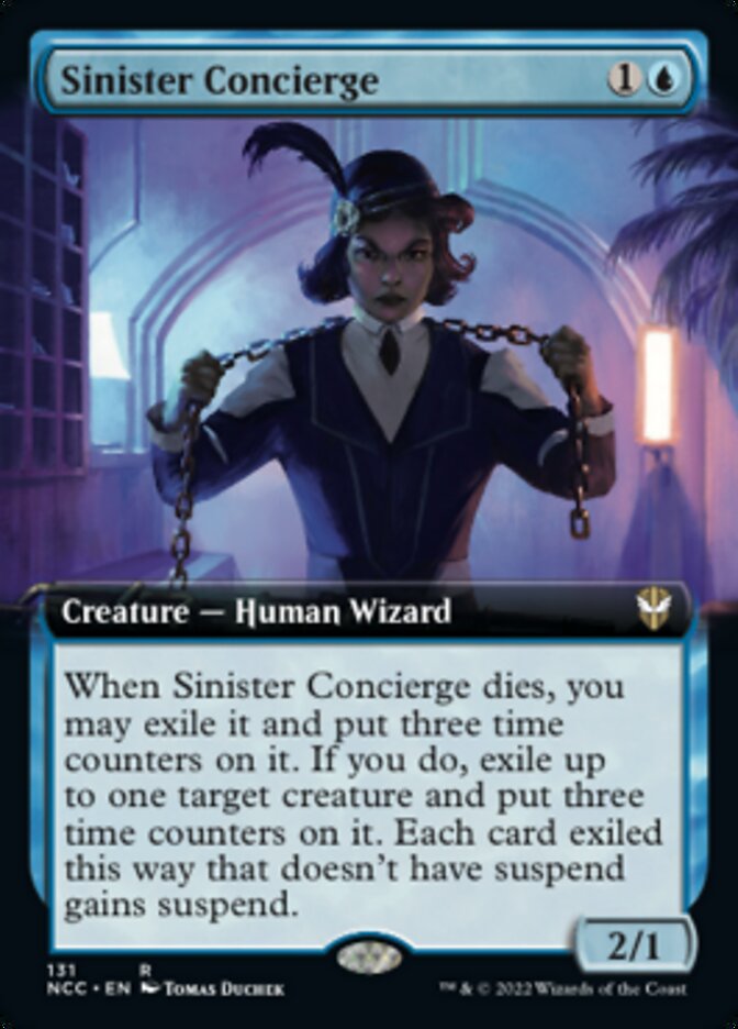 Sinister Concierge (Extended Art) [Streets of New Capenna Commander] - Destination Retro