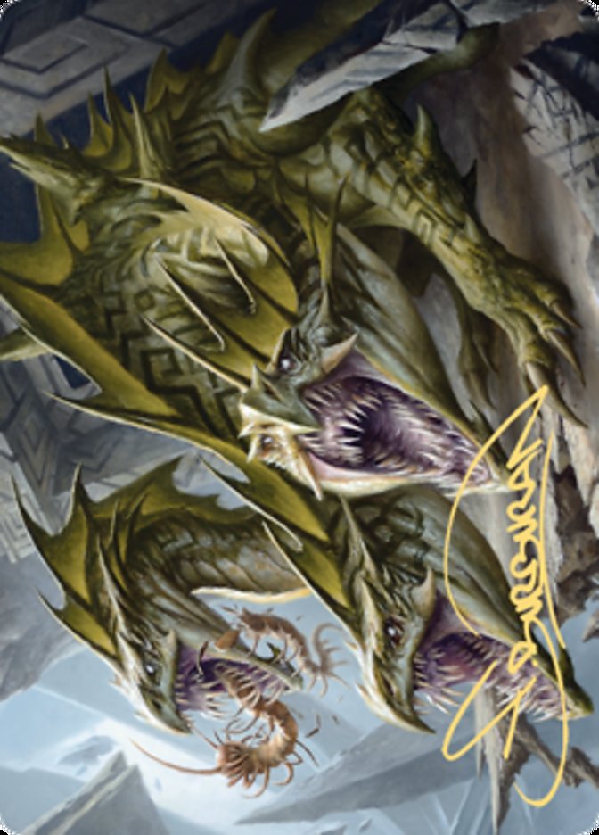 Grakmaw, Skyclave Ravager Art Card (Gold-Stamped Signature) [Zendikar Rising Art Series] - Destination Retro