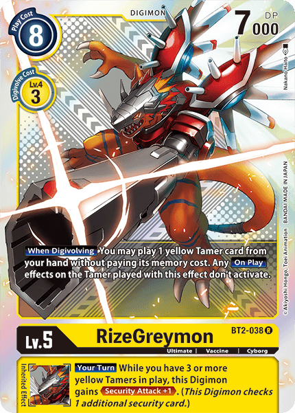 RizeGreymon [BT2-038] (Premium Pack) [Release Special Booster Ver.1.5] - Destination Retro