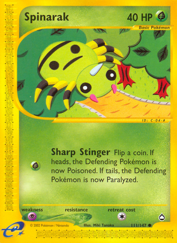 Spinarak (111/147) [Aquapolis] - Destination Retro