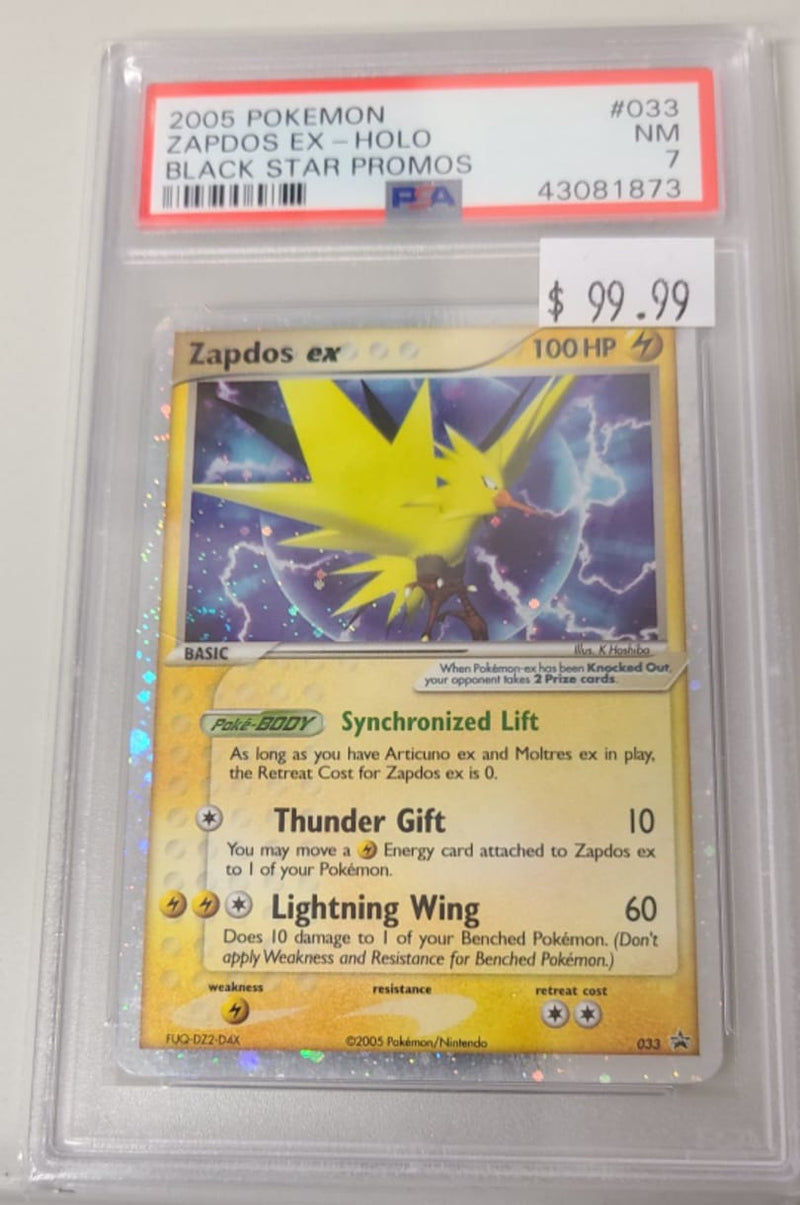 PSA - NM 7 - ZAPDOS EX-HOLO BLACK STAR PROMOS - POKEMON BLACK STAR PROMOS - Destination Retro