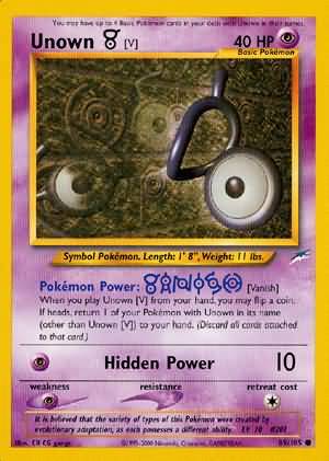 Unown [V] (89/105) [Neo Destiny Unlimited] - Destination Retro