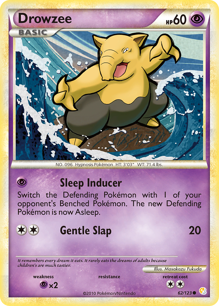 Drowzee (62/123) [HeartGold & SoulSilver: Base Set] - Destination Retro