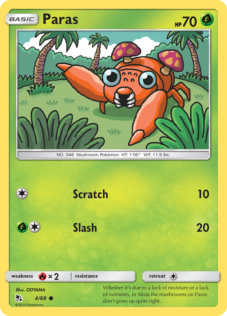 Paras (4/68) [Sun & Moon: Hidden Fates] - Destination Retro