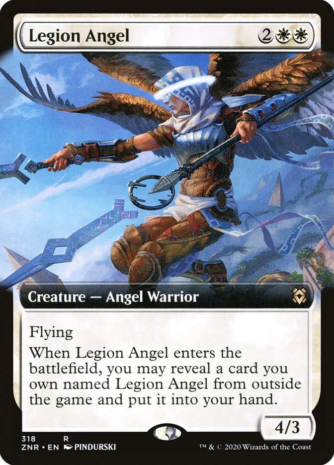 Legion Angel (Extended Art) [Zendikar Rising] - Destination Retro