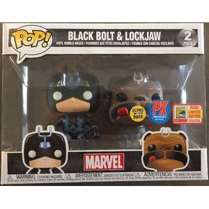 Black Bolt (Blue - Glow) & Lockjaw (Teleporting) (2-Pack) [SDCC] (Marvel) - Destination Retro