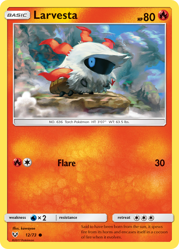 Larvesta (12/73) [Sun & Moon: Shining Legends] - Destination Retro