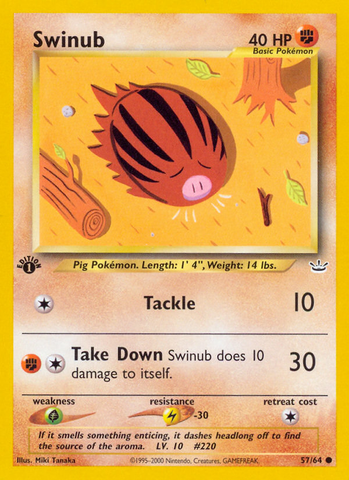 Swinub (57/64) [Neo Revelation 1st Edition] - Destination Retro