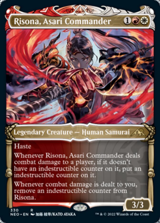 Risona, Asari Commander (Showcase Samurai) [Kamigawa: Neon Dynasty] - Destination Retro