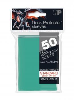 50ct Aqua Standard Deck Protectors - Destination Retro