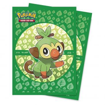Sword and Shield Galar Starters Grookey Deck Protector sleeve 65ct for Pokémon - Destination Retro
