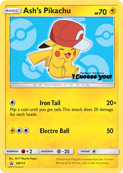 Ash's Pikachu (SM113) [Sun & Moon: Black Star Promos] - Destination Retro