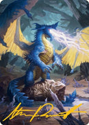 Blue Dragon Art Card (Gold-Stamped Signature) [Dungeons & Dragons: Adventures in the Forgotten Realms Art Series] - Destination Retro
