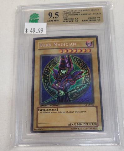MNT - 9.5 - Dark Magician - Secret Rare -  Forbidden Legacy - Limited Edition - Destination Retro